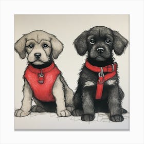 Labrador Puppies 1 Canvas Print