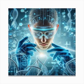 Dna Scientist Canvas Print