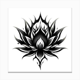 Lotus Flower Tattoo Design Canvas Print