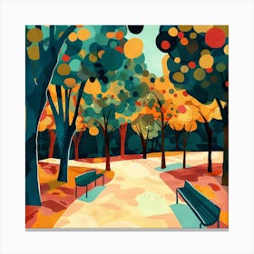 Autumn Park Canvas Print