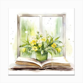 Watercolor Window Canvas Print