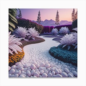 3d Garden Landscape Canvas Print