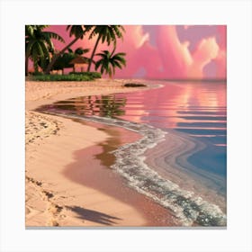 Sunset At The Beach 1 Canvas Print