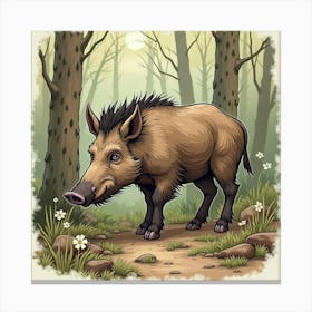 Wild Boar 2 Canvas Print