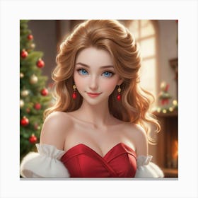 Christmas Girl 3 Canvas Print