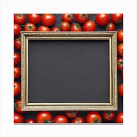 Black Frame With Tomatoes Canvas Print