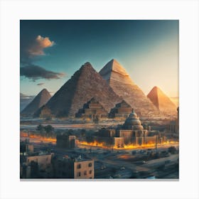 Egypt At Sunset Canvas Print