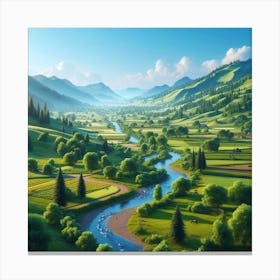 Landscape Painting Canvas Print