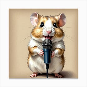 Hamster Singing 6 Canvas Print