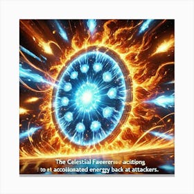 Celestial Firewall Flame Mirror Canvas Print