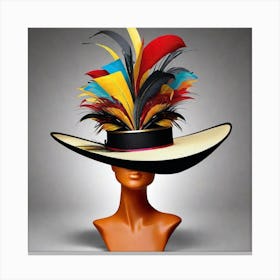 Hat With Feathers Canvas Print