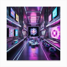 Futuristic Space Canvas Print