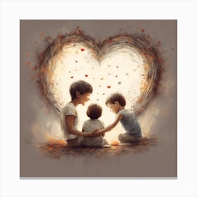 0 A Drawing Expressing The Love Of Children For Thei Esrgan V1 X2plus (2) Canvas Print