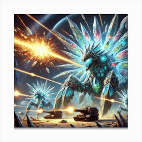 Crystal Wyrms Shard Storm Canvas Print