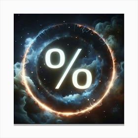 Percentage Sign Canvas Print