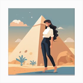 Woman In The Egypt Canvas Print