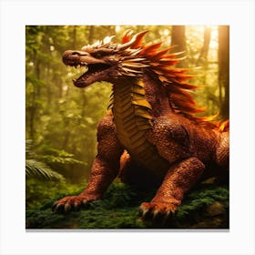 Dragon In The Forest Canvas Print