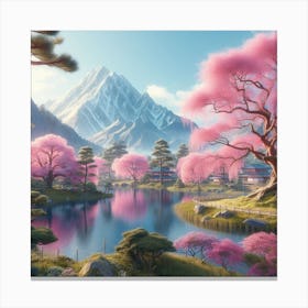 Pink trees 1 Canvas Print