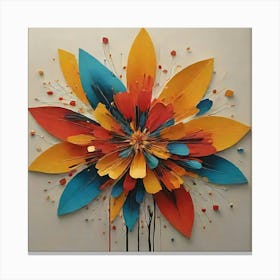 Abstract Flower Canvas Print