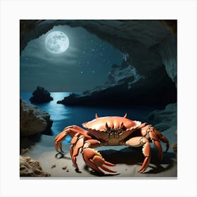 Crab In Cave 6 Canvas Print