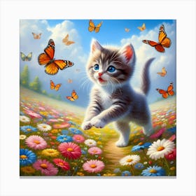 Creative Feline Cat Artwork 98 Canvas Print