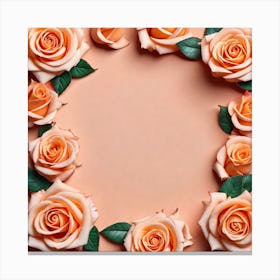 Roses In A Circle 4 Canvas Print