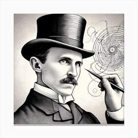 Nicolas Nicolaus Tesla Canvas Print