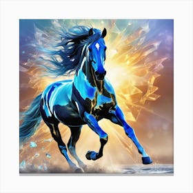 Blue Horse Canvas Print