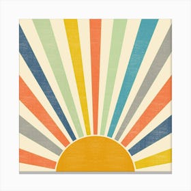 Retro Sun Canvas Print