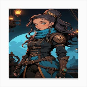 Steampunk Girl Canvas Print