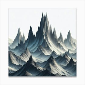 Abstract Mountains Canvas Print