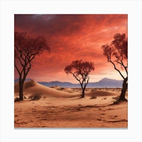 Red Trees Canvas Print