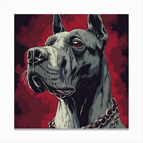 Vintage 80s Nightmarish Dog 12 Canvas Print