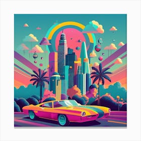 Psychedelic City Canvas Print