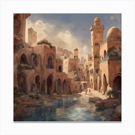 traditional arabic cities Canvas Print