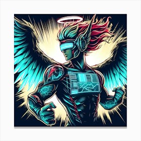 Cyborg Angel Canvas Print