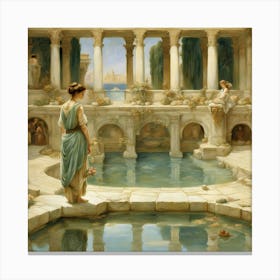 the thoughtful bather Canvas Print