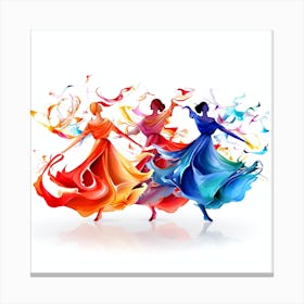 Colorful Dancers Canvas Print