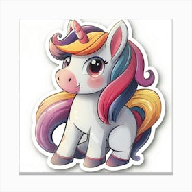 Unicorn Sticker 4 Canvas Print