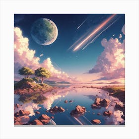 Moon In The Sky Canvas Print