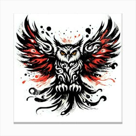 Owl Tattoo Canvas Print