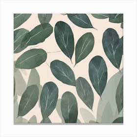 Eucalyptus Leaf Abstract Art Print 3 Canvas Print