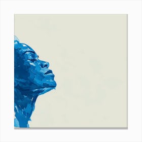 Portrait Of A Woman With Blue Hair Canvas Print