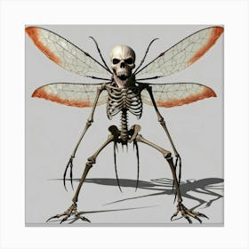 Mosquito Human Skeleton 5 Canvas Print