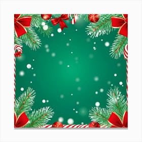 Fir Background Holiday Copy Space Happy Holiday Christmas Card New Year Topview Christmas Ba (13) Canvas Print