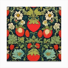 william morris floral fruit print 1 Canvas Print