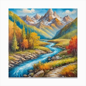 fall  season  in the  valley Canvas Print
