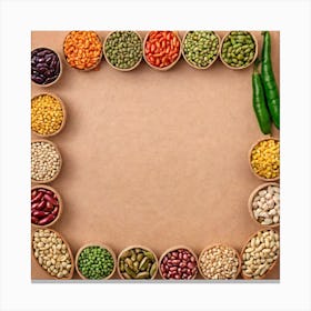 Legumes As A Frame (23) Canvas Print