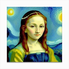 The Young Muse Mona Lisa Reimagined Canvas Print