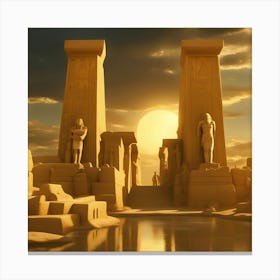 Egyptian Temple 2 Canvas Print